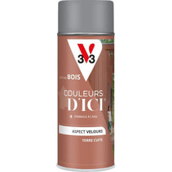 Peinture bois extérieur Couleurs d'Ici® V33 Terre cuite Velours 400 ml