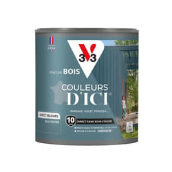 V33 - Peinture bois extérieur Couleurs d'Ici® Bleu feutré Velours 0,5L