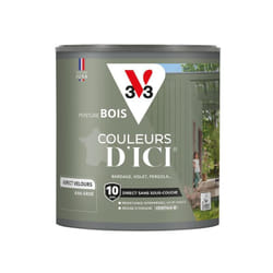 V33 - Peinture bois extérieur Couleurs d'Ici® Kaki grisé Velours 0,5L