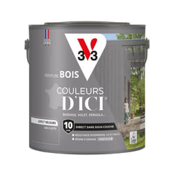 V33 - Peinture bois extérieur Couleurs d'Ici® Gris flotté Velours 2L