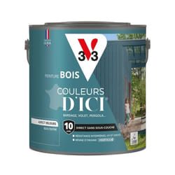 V33 - Peinture bois extérieur Couleurs d'Ici® Bleu feutré Velours 2L