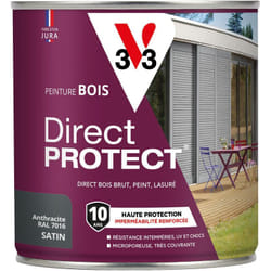 Peinture bois extérieur Direct Protect® V33 Anthracite Satin 0,5L