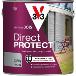 V33 - Peinture bois extérieur Direct Protect® Gris galet Satin 2L
