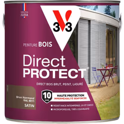 Besoin d’une peinture pour protéger efficacement et simplement vos boiseries extérieures ? La peinture Direct Protect® vous g ...
