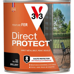 Peinture fer extérieur Direct Protect® V33 Noir ral 9005 Mat 0,5L