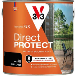 Peinture fer extérieur Direct Protect® V33 Noir ral 9005 Mat 2L