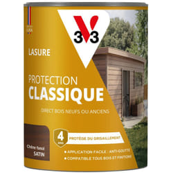 Lasure Protection Classique V33 chêne fonce Satin -0,75L