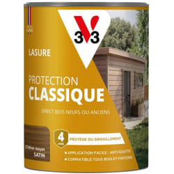 Lasure Protection Classique V33 chêne moyen Satin -0,75L