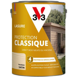V33 - Lasure Protection Classique incolore Satin - 5L