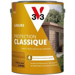 V33 - Lasure Protection Classique chêne dore Satin - 5L