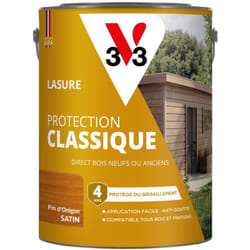 V33 - Lasure Protection Classique pin d'or Satin -5L