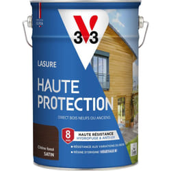 V33 - Lasure Haute Protection Biosourcée chêne foncé Satin - 5L