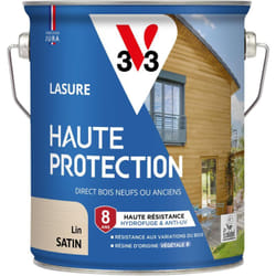 Lasure Haute Protection Biosourcée V33 lin Satin - 2,5L