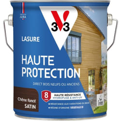V33 - Lasure Haute Protection Biosourcée chêne foncé Satin - 2,5L