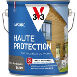Lasure Haute Protection Biosourcée V33 gris anthracite Satin - 2,5L