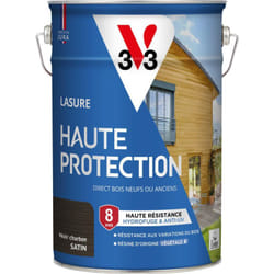 V33 - Lasure Haute Protection Biosourcée noir charbon Satin - 5L