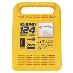 Chargeur de batterie GYS 23215 ENERGY 124 Pour toutes les batteries de démarrage au plomb à électrolyte liquide de 10 à 45 Ah ...