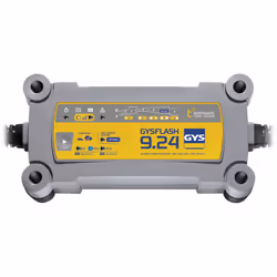 Le chargeur de batterie Gysflash 9.24 de GYS allie technologie et polyvalence. Le Gysflash 9.24 permet de charger les batteri ...