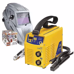Pack GYSMI E200 FV et masque LCD HERMES 9/13 Poste de soudure inverter à l’électrode enrobée (Mma) 200 A Doté des dernières t ...