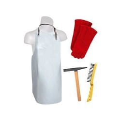 Lot déquipement professionnel pour soudeur - GYS - Tablier gants marteau brosse - Cuir acier
