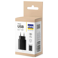 Gys Usb-ladegerät 67w Chargeur Usb 67 W Usb-c® Fast Charge Noir Intérieure W425103