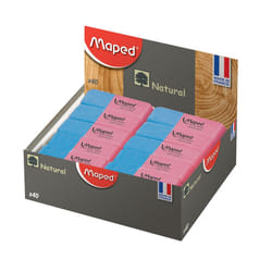 Maped M010033 gomme à effacer Caoutchouc Bleu, Rose 40 pièce(s)