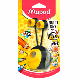 Maped Croc Croc, Taille crayon manuel, Noir, Jaune, Plastique, 1,6 cm, 8 mm, Blister