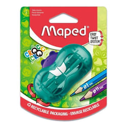 Taille-Crayon - Maped - Croc Croc Twist - Design Hamster - 2 Trous - Bleu