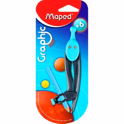 Compas Graphic 360° MAPED - Branches plastique en fibre de verre - Bague universelle - Dès 6 ans