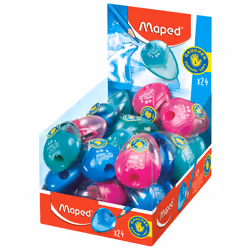Maped 032211, Taille crayon manuel, Bleu, Vert, Rose, France, Présentoir d'affichage