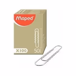 Maped trombone nickelé 50 mm ondulé en acier