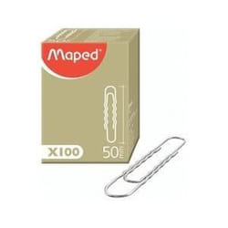 Maped trombone nickelé 50 mm ondulé en acier