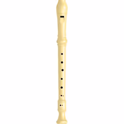 Flûte en plastique - MAPED - Baroque - Blanc - Nettoyeur inclus - Étui multi-usage