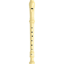 Flûte en plastique - MAPED - Baroque - Blanc - Nettoyeur inclus - Étui multi-usage