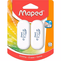 2 gommes - Blanche - Plastique - Epure - Maped