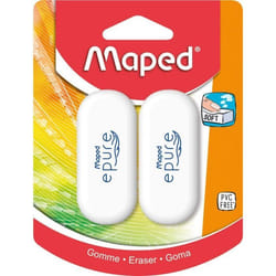2 gommes - Blanche - Plastique - Epure - Maped