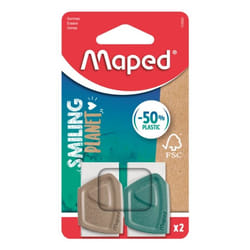 Maped Creativ 112520FM gomme à effacer Bois Marron, Vert, Blanc 2 pièce(s)