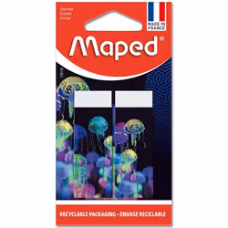 Lot de 2 Gommes Blanches Décorées DeepSea Paradise - Maped - Gommes Scolaires Fabriquées en France