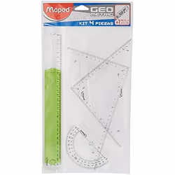 Kit Traz - MAPED - Règle Équerre Rapporteur - Pratique - Léger - Compact