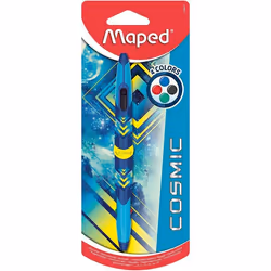 Stylo à bille - 4 couleurs - Bleu rouge vert et noir - Double pointe - Cosmic - Maped