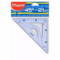 Maped 242421 triangle Triangle 45° Plastique Bleu, Translucide