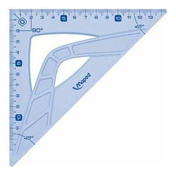Maped 242426 triangle Triangle 45° Plastique Bleu, Translucide
