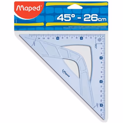 Maped 242426 triangle Triangle 45° Plastique Bleu, Translucide