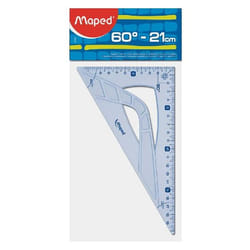 Maped 242621 triangle Triangle 60° Plastique Bleu, Translucide
