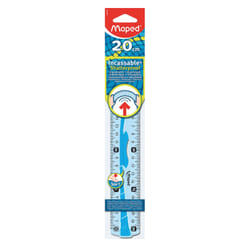 Maped Flex 200 mm Plastique Bleu, Translucide 1 pièce(s)
