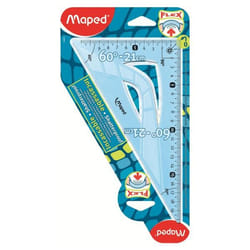 Maped Flex Triangle 60° Plastique Bleu, Translucide
