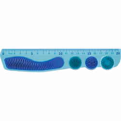 Maped 277900 règle Règle de bureau 200 mm Polyéthylène téréphthalate (PET) Bleu 1 pièce(s) - Vue supplémentaire 2