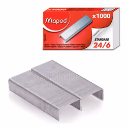 Maped 324405, Pack d'agrafes, Fixation, 1000 agrafes, 24/6, Métallique, Papier