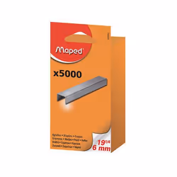 Agrafes - MAPED - SP19 1/4 - 6 mm - Zinguées - Boîte de 5000 pièces