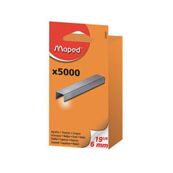 Agrafes - MAPED - SP19 1/4 - 6 mm - Zinguées - Boîte de 5000 pièces